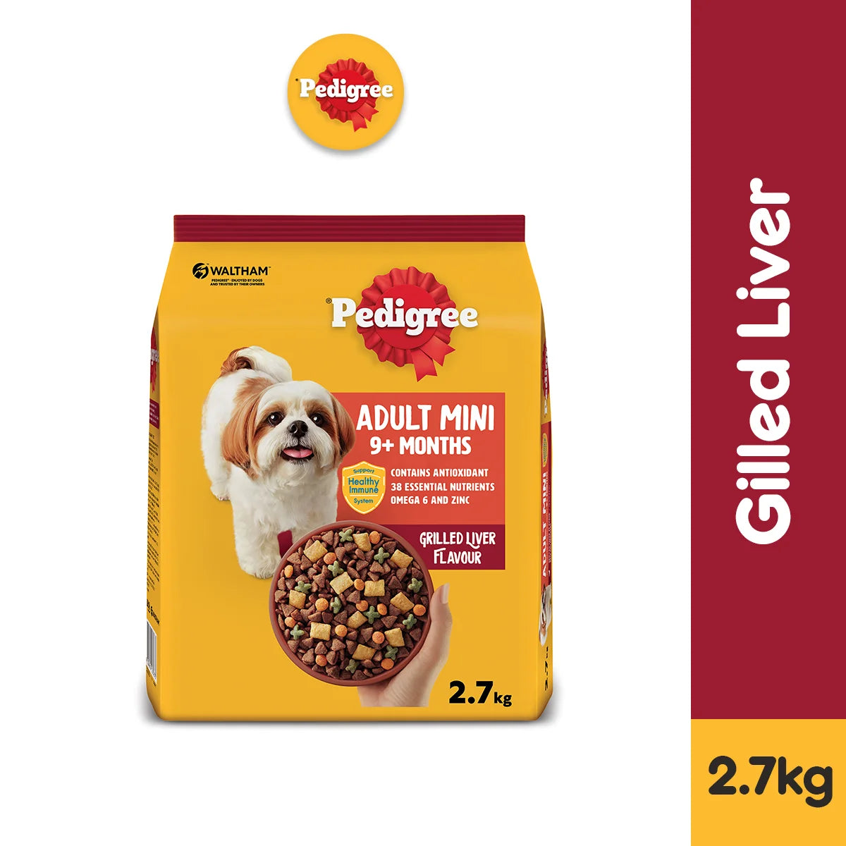 PEDIGREE Mini Dog Food Dry Adult Grilled Liver