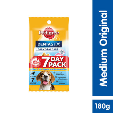 [4+1 Promo Pack] PEDIGREE® DENTASTIX™ Dog Treat Adult Medium - Buy 4 packs of 7s Get 1 Chewy Chunx