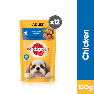 PEDIGREE® Dog Food Wet Adult Chicken 130g [12pcs]