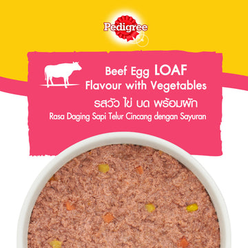 PEDIGREE® Dog Food Wet Puppy Beef Egg Loaf with Vegetables 130g [12pcs]