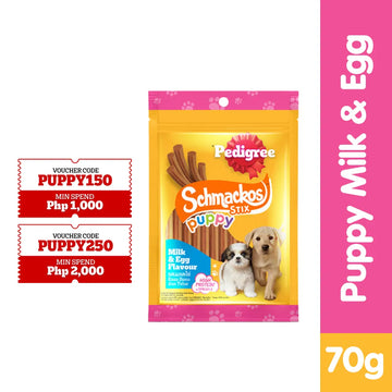 PEDIGREE® SCHMACKOS™ Stix Puppy Milk and Egg Flavour 70g