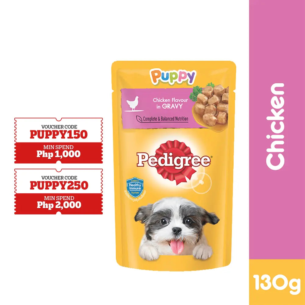 PEDIGREE® Dog Food Wet Puppy Chicken Chunks Flavour in Gravy